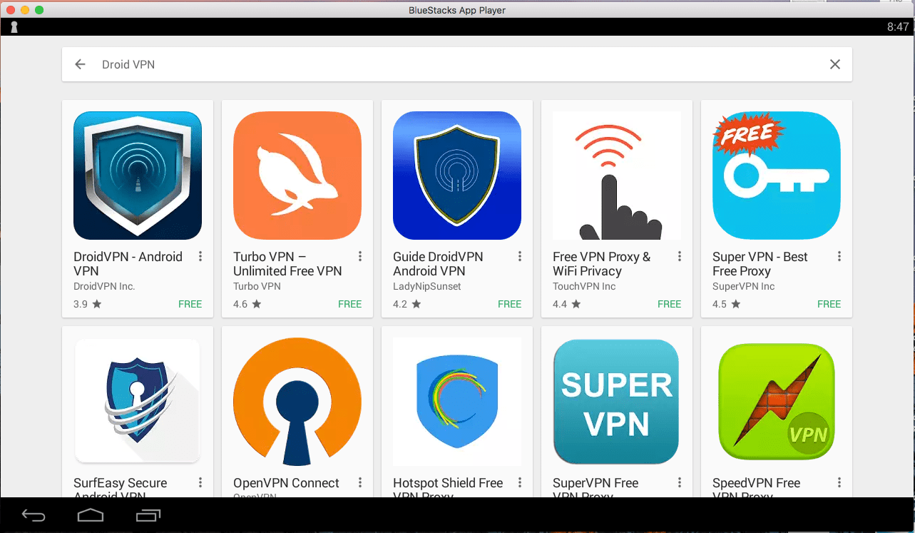 DroidVPN for PC Windows and Mac