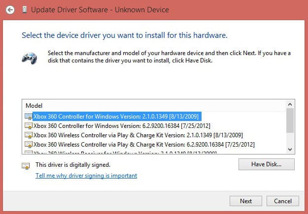 windows 8 xbox wireless controller driver