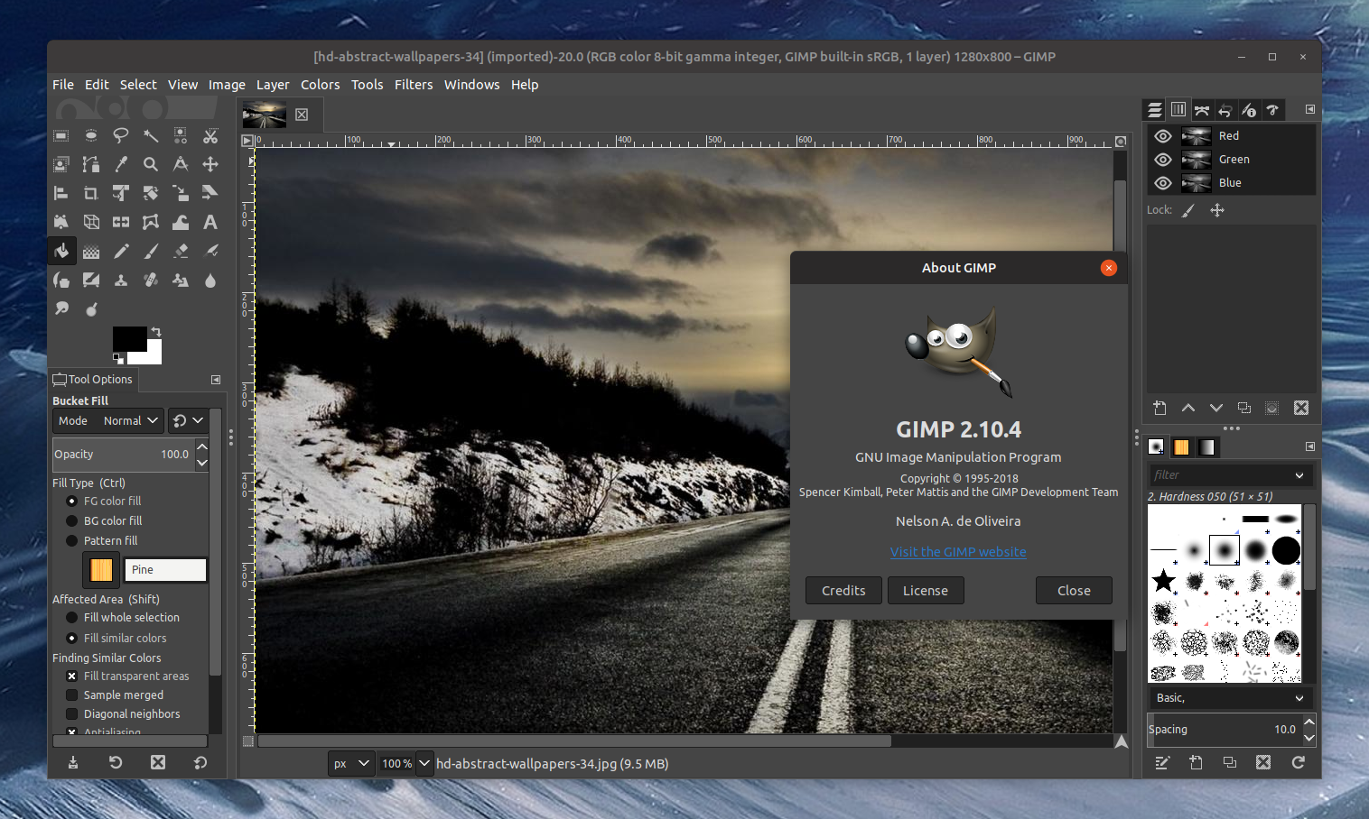 downloading GIMP 2.10.36